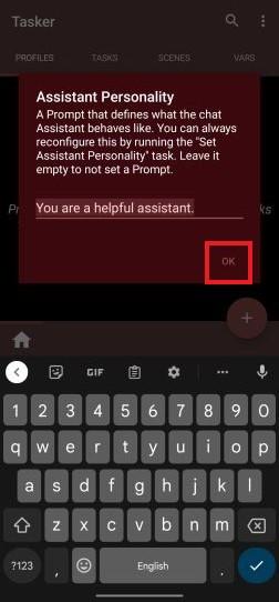 click on OK