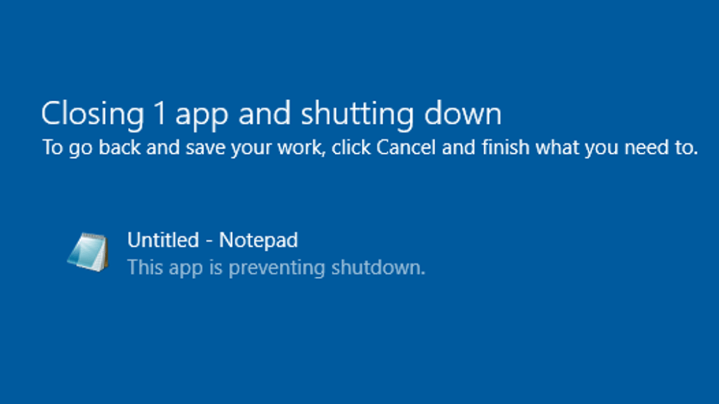 closing 1 app
