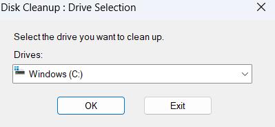 disk cleanup