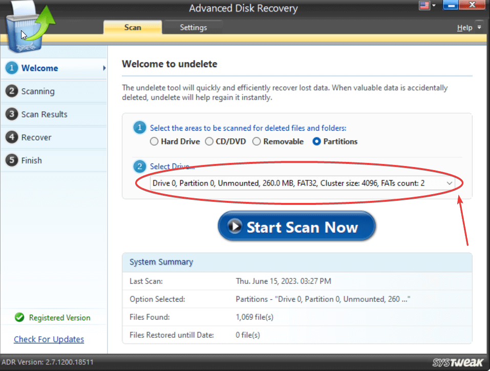 recover data