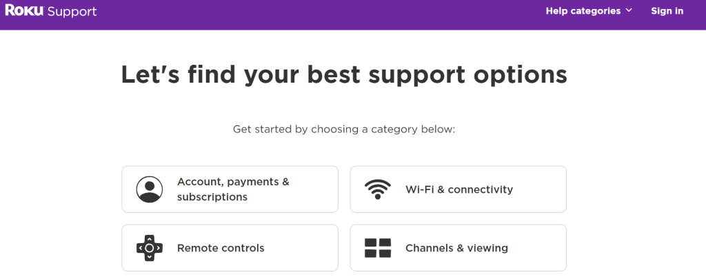 roku support