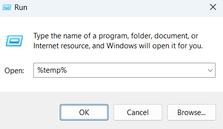 run dialog box