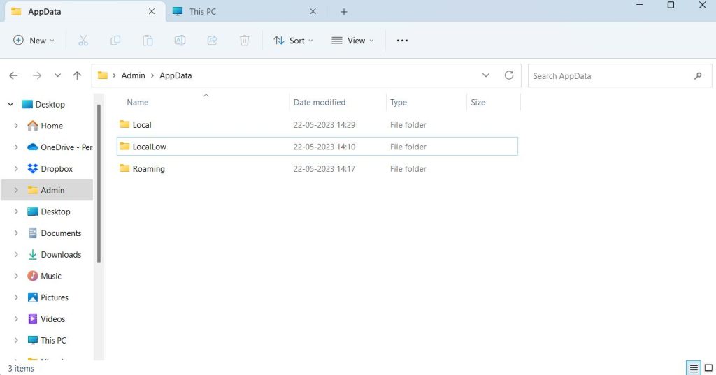 the AppData Folder Imply