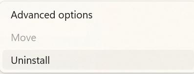 Advanced options
