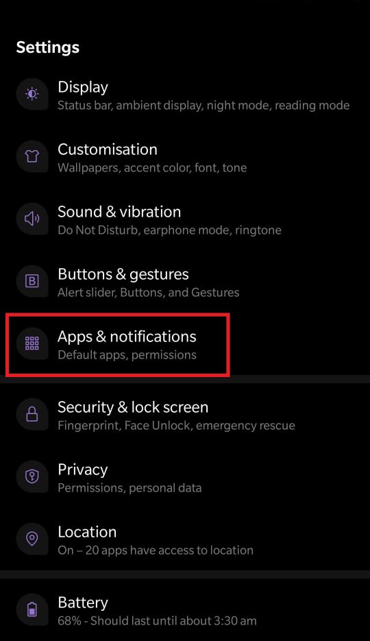 App and notification