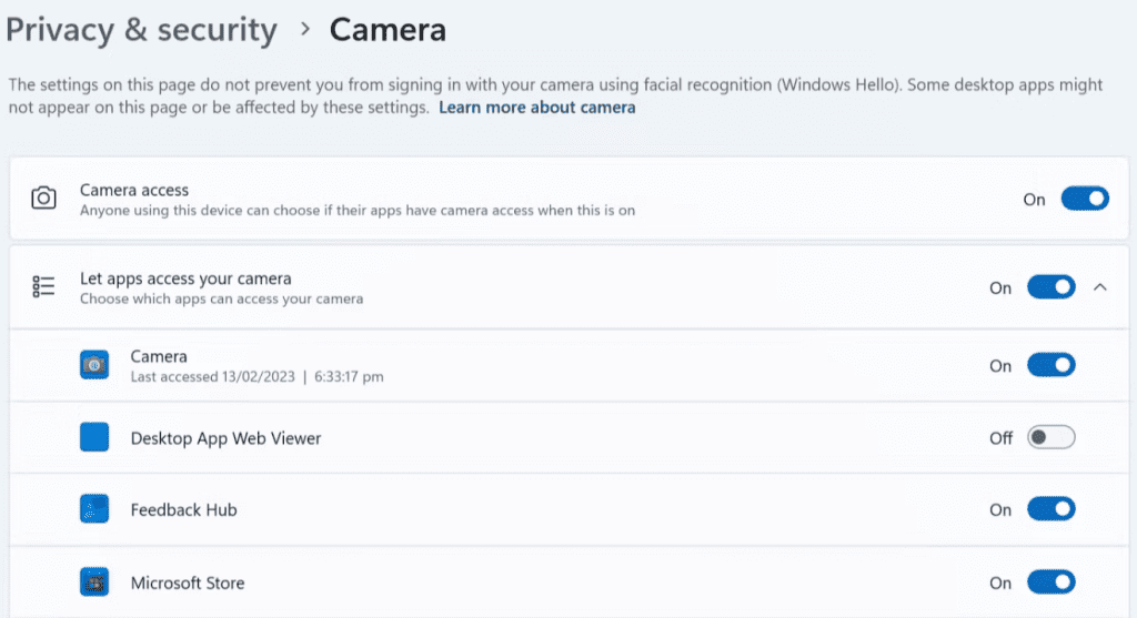 App permission