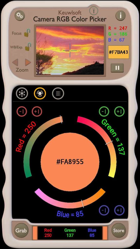 Camera RGB Color Picker