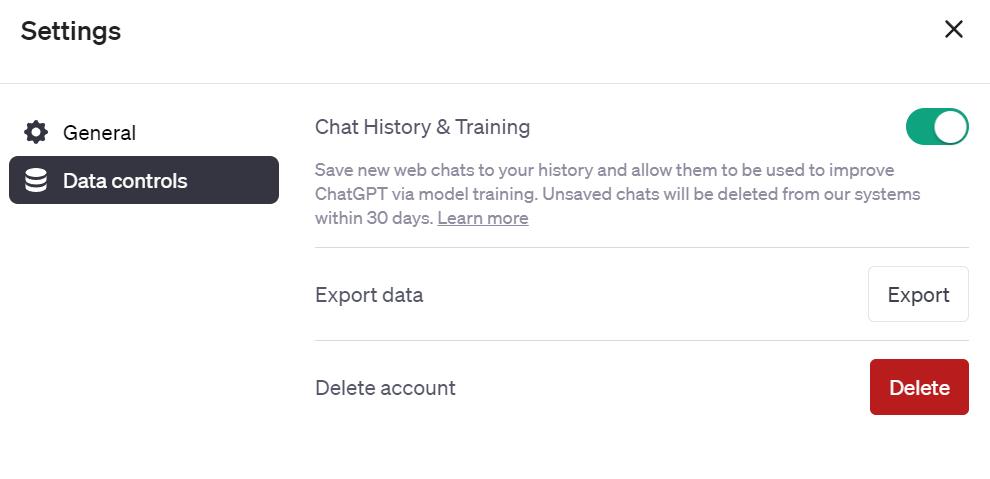 Chat History & Training
