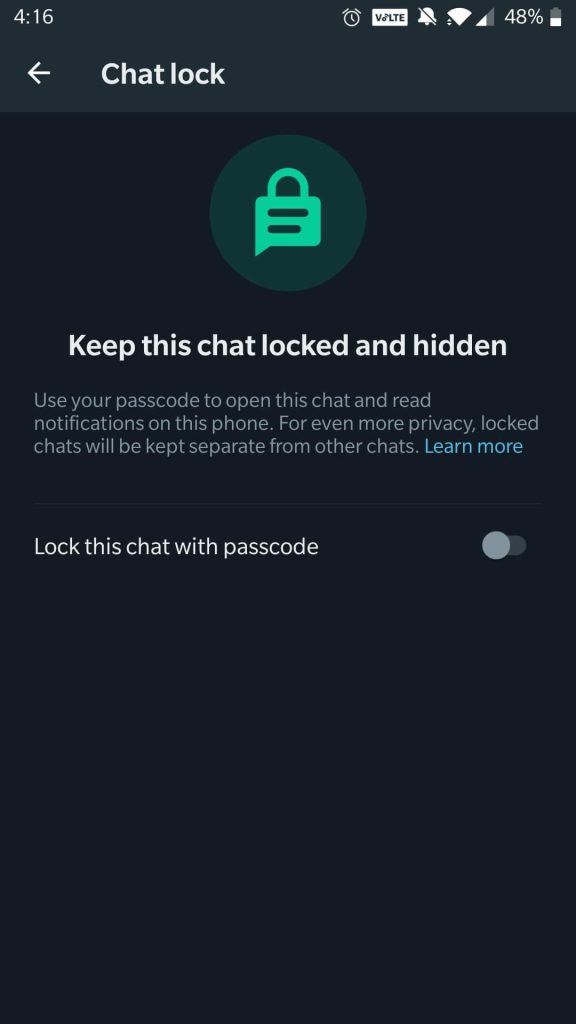 Chat lock