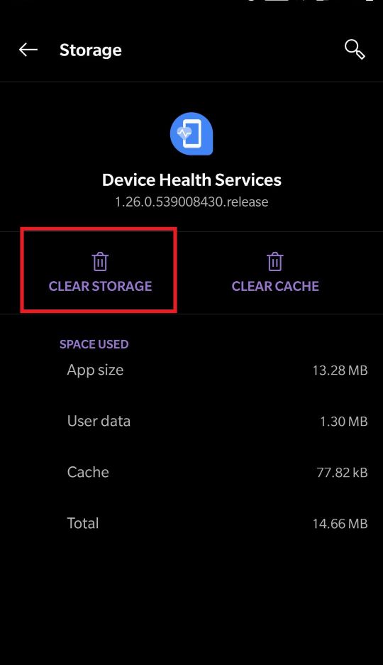 Clear Storage