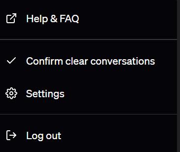 Confirm clear conversations