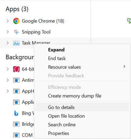 Details tab