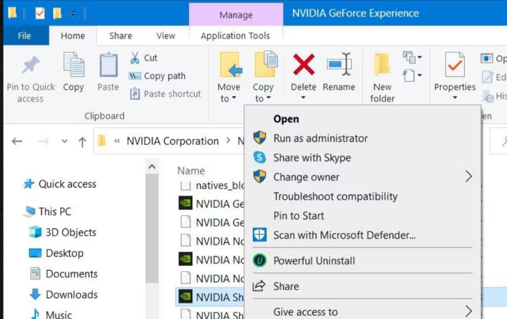 NVIDIA folder