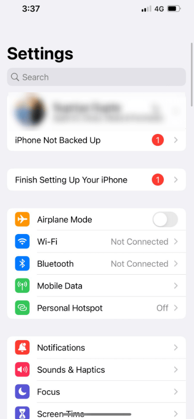 Open Settings