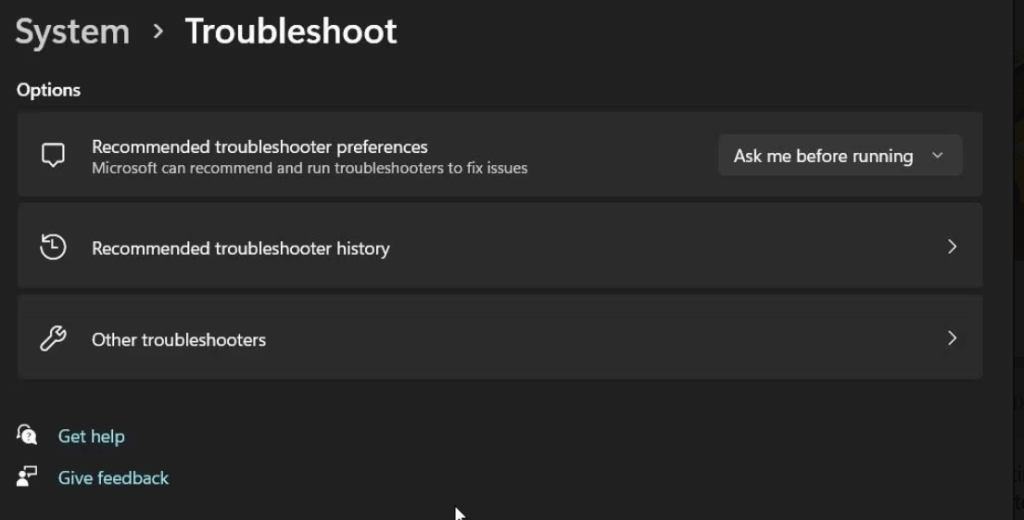 Other troubleshooters