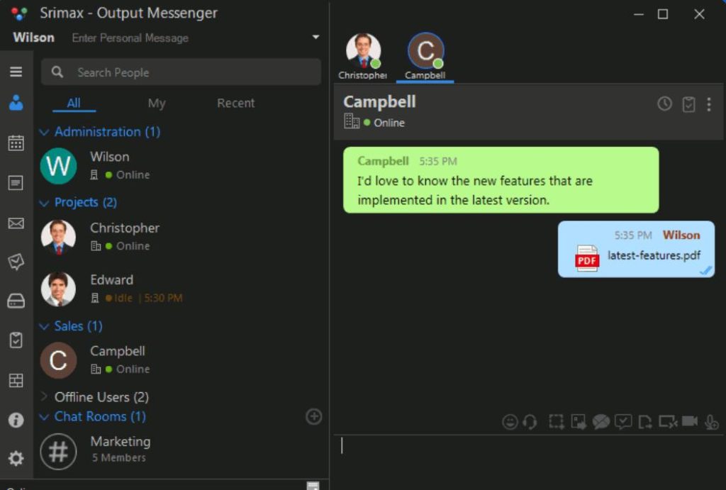 Output Messenger