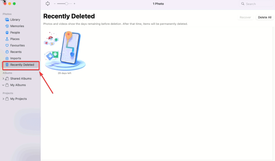 Recently Deleted