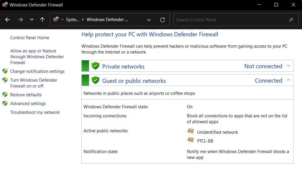 Restore Defaults