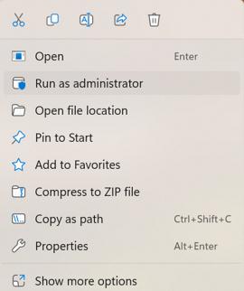 Run As Administrator