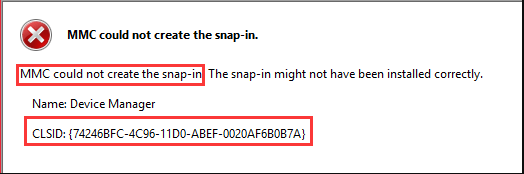 Snap-In Error