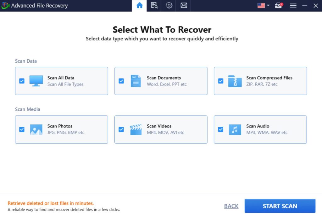Start Scan button