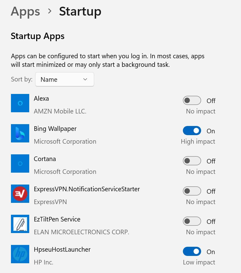 Startup Apps
