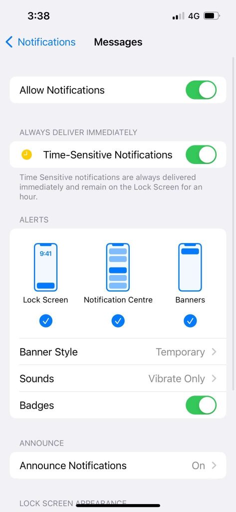 Tap on Notifications