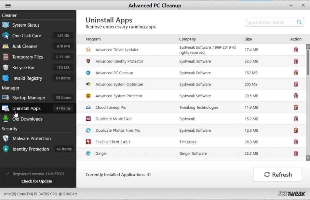 Uninstall Apps