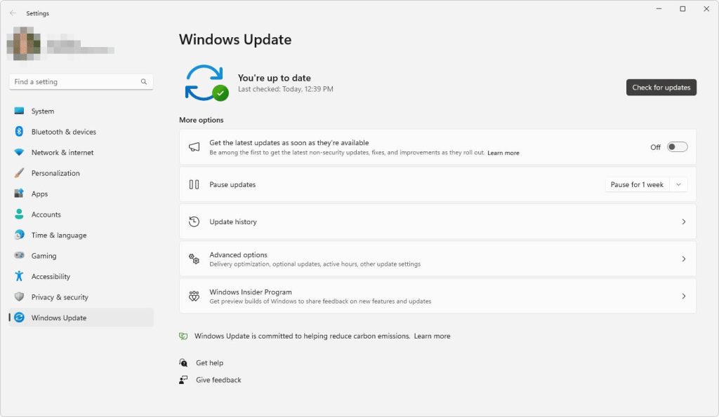 Window Updates