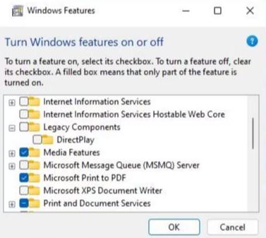Windows Features