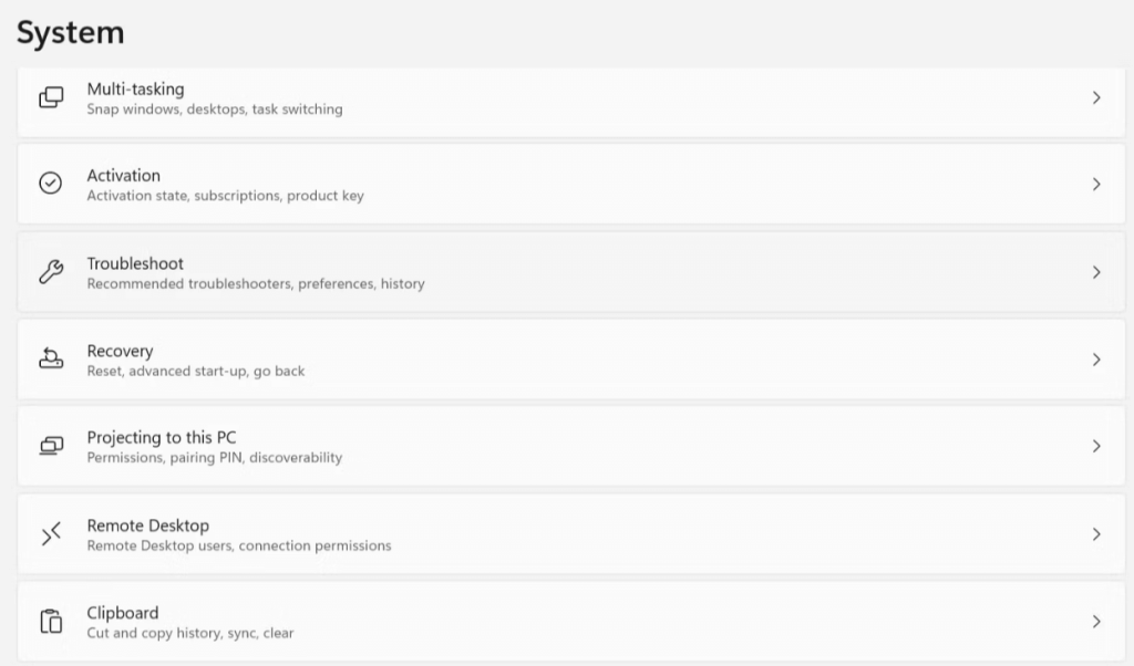 click on Troubleshoot