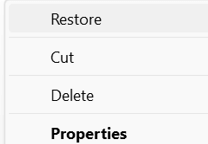 context menu