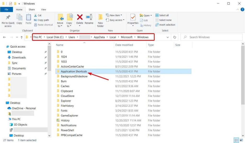 Application Shortcuts