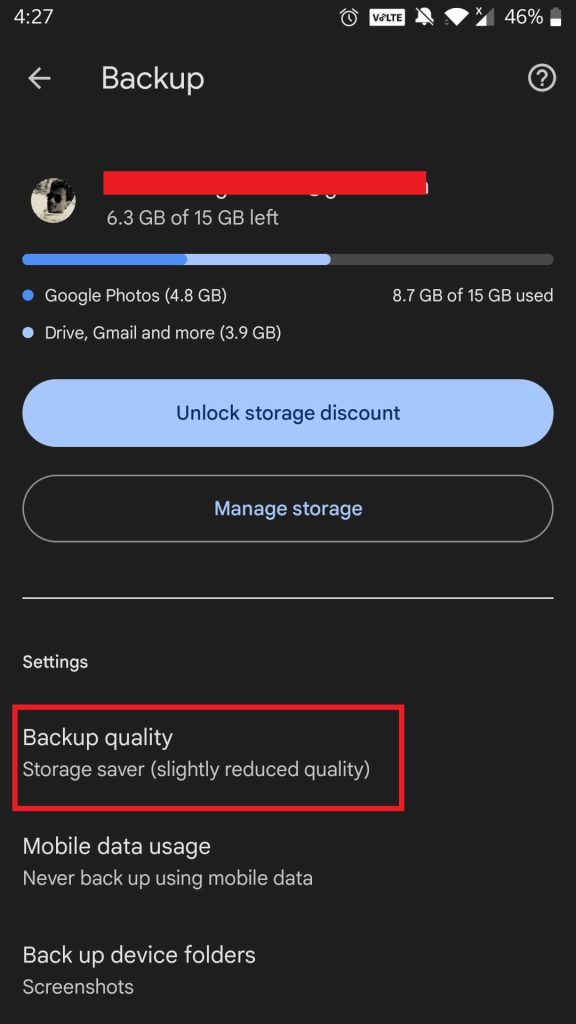 Backup quality
