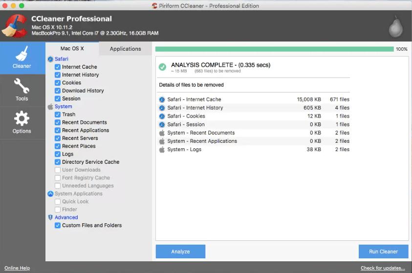 CCleaner for mac