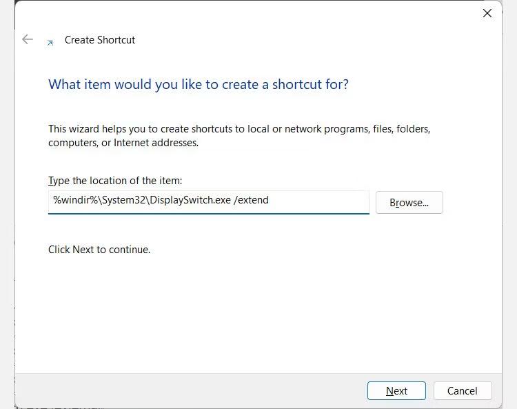 Create Shortcut