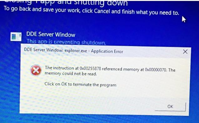 DDE Server Window Error