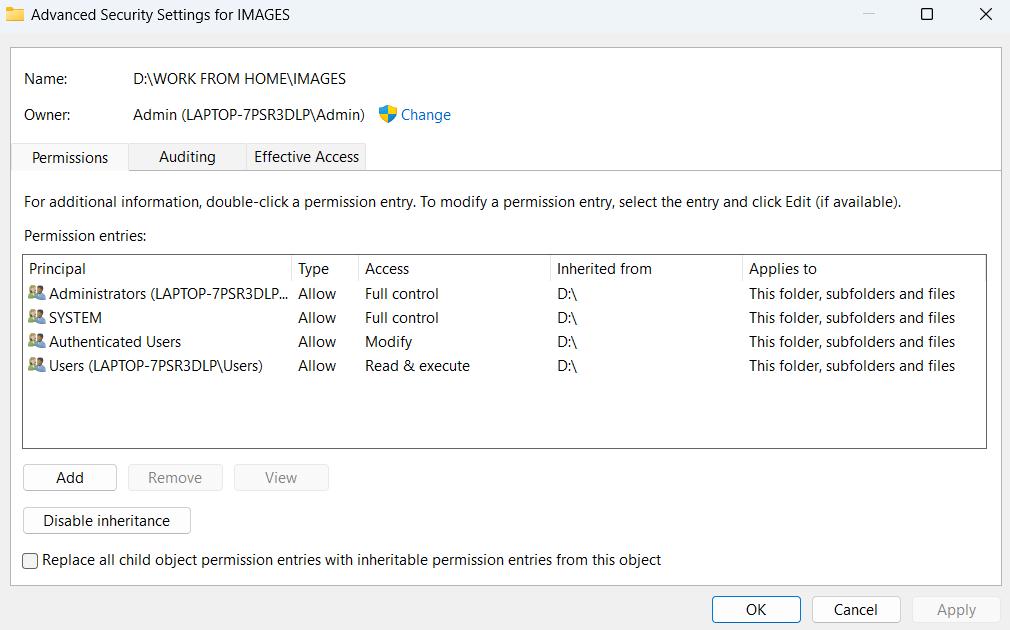 Don’t Have File Permissions