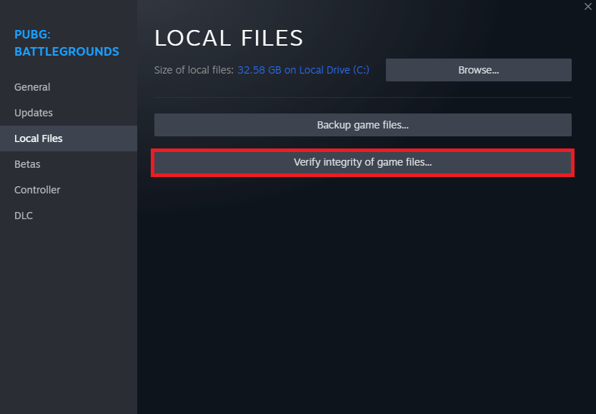 Local Files located