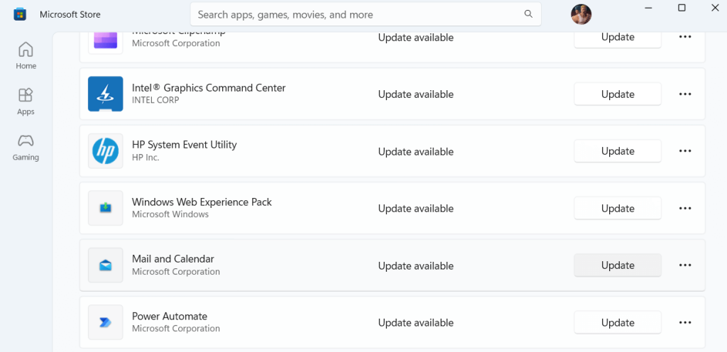 Mail and Calendar app