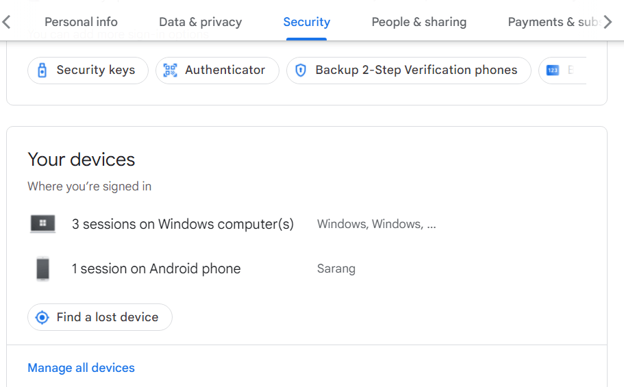 Manage all devices