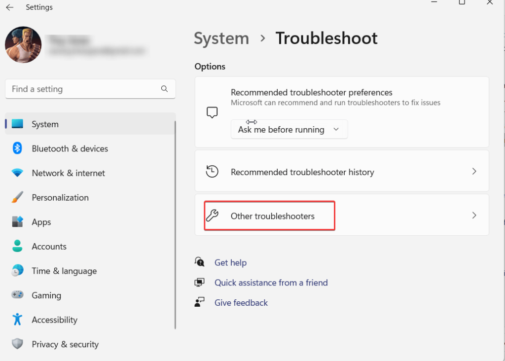 Other troubleshooters