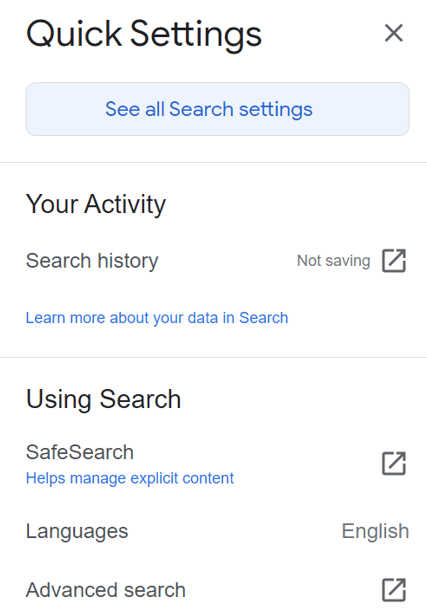 Quick Settings