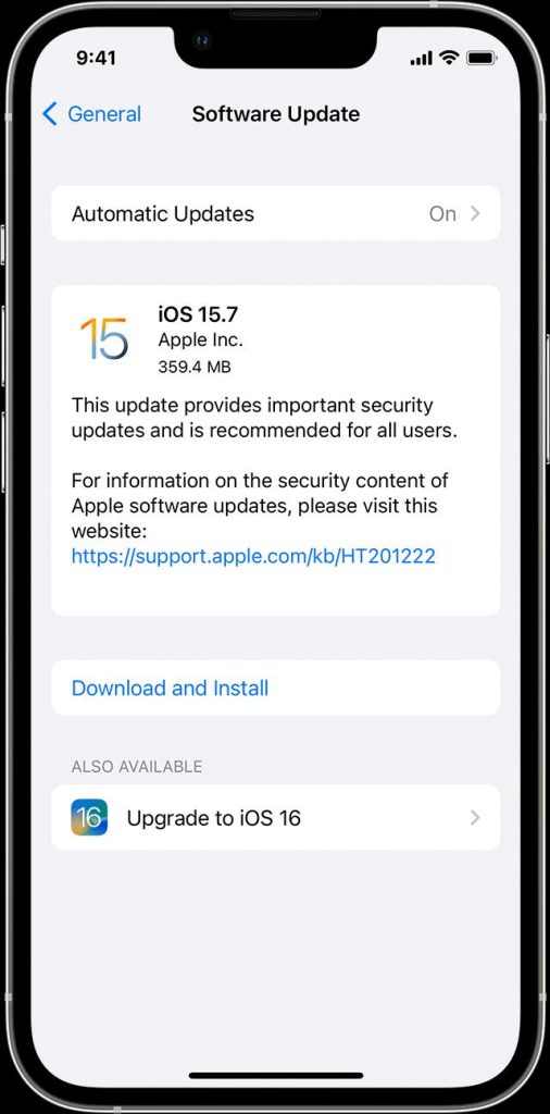 Update iOS