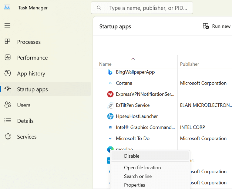 startup apps