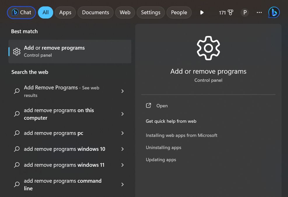 Add Remove Programs