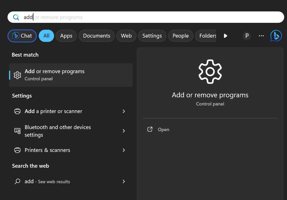 Add Remove Programs
