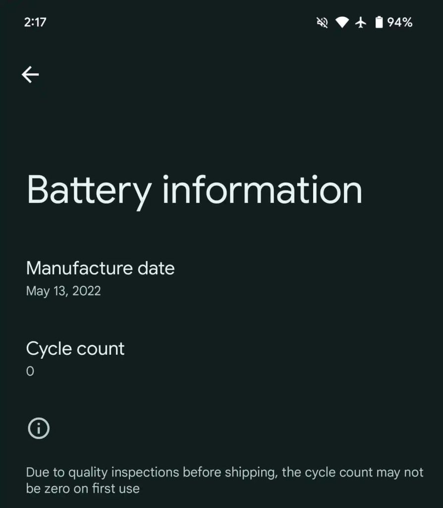 Battery Information