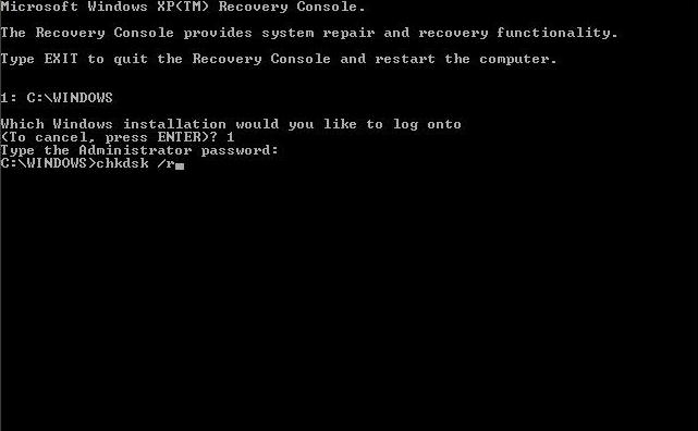 CHKDSK scan