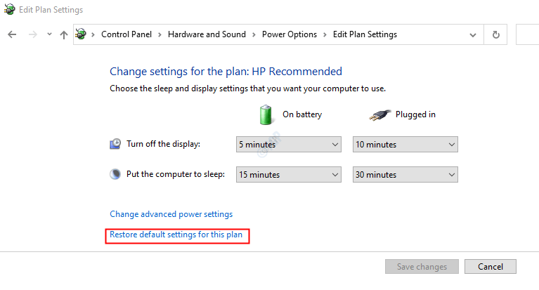 Choose Restore default settings